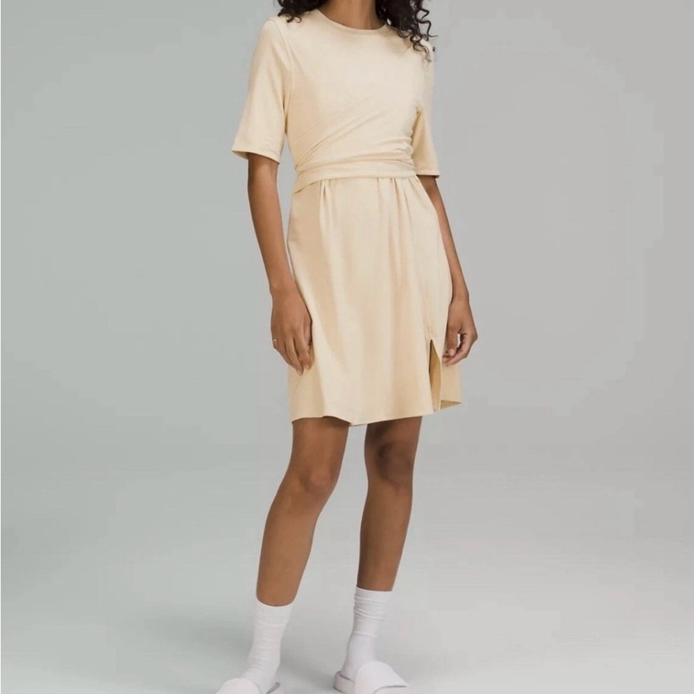 NWT Lululemon Cotton Wrap-Front T-Shirt Dress. Size 8